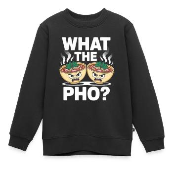 What The Pho Vietnam Reise Nudelsuppe Liebe Pho - Kinder Premium Organic Sweatshirt - Schwarz - Vorne - AI Model Kid Female (0cm)