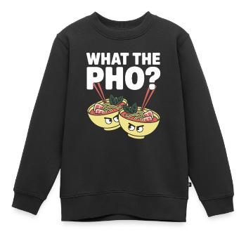 What The Pho Vietnam Reise Nudelsuppe Liebe Pho - Kinder Premium Organic Sweatshirt - Schwarz - Vorne - AI Model Kid Female (0cm)