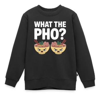 What The Pho Vietnam Reise Nudelsuppe Liebe Pho - Kinder Premium Organic Sweatshirt - Schwarz - Vorne - AI Model Kid Female (0cm)