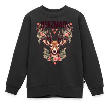 Trachtenshirt Damen Trachten T-Shirt Dirndl Outfit - Kinder Premium Organic Sweatshirt - Schwarz - Vorne - AI Model Kid Female (0cm)