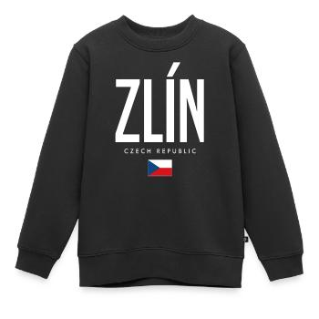 Zlin Tschechien - Kinder Premium Organic Sweatshirt - Schwarz - Vorne - AI Model Kid Female (0cm)