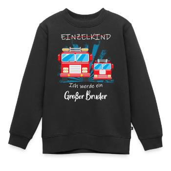 Annonce de la progéniture | Je serai un grand frère en 2027 - Sweat Premium enfant bio - noir - Devant - AI Model Kid Female (0cm)