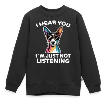 Rat Terrier Spruch Lustiges Rat Terrier Geschenk - Kinder Premium Organic Sweatshirt - Schwarz - Vorne - AI Model Kid Female (0cm)