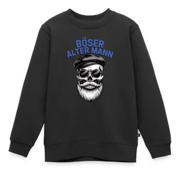 Boeser alter Mann - Skelett mit Sonnenbrille - Kinder Premium Organic Sweatshirt - Schwarz - Vorne - AI Model Kid Female (0cm)