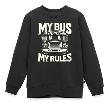 Mein Bus Meine Regeln - Kinder Premium Organic Sweatshirt - Schwarz - Vorne - AI Model Kid Female (0cm)