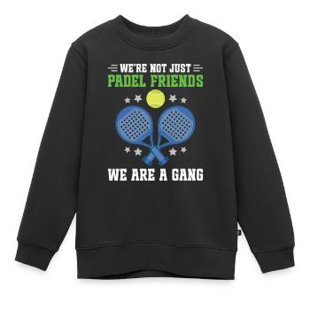 Nous ne sommes pas seulement des amis du padel, nous sommes un - Sweat Premium enfant bio - noir - Devant - AI Model Kid Female (0cm)