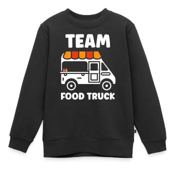 Food truck - Sweat Premium enfant bio - noir - Devant - AI Model Kid Female (0cm)