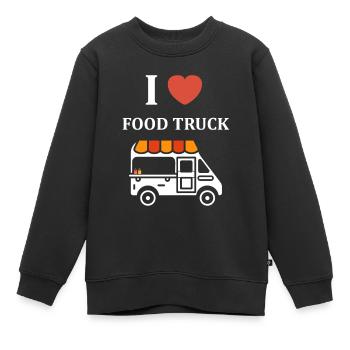 Imbisswagen - Kinder Premium Organic Sweatshirt - Schwarz - Vorne - AI Model Kid Female (0cm)