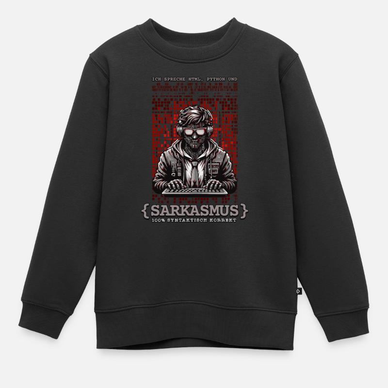 Je parle HTML, Python et sarcasme - Sweat Premium enfant bio - noir