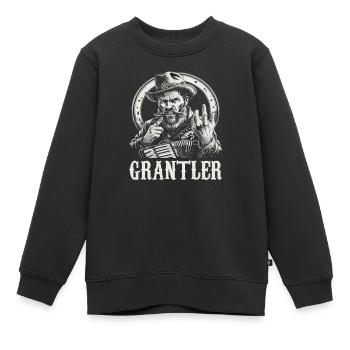 Grantler Grantig Bairischen Dialekten Bayern - Kinder Premium Organic Sweatshirt - Schwarz - Vorne - AI Model Kid Female (0cm)