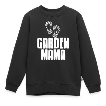 Garden Mama Green Thumb Proud Plant Mom - Kinder Premium Organic Sweatshirt - Schwarz - Vorne - AI Model Kid Female (0cm)