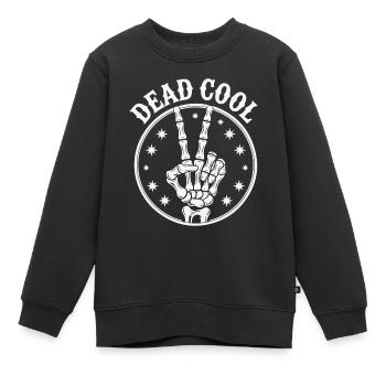 CRÂNE TRÈS COOL - Sweat Premium enfant bio - noir - Devant - AI Model Kid Female (0cm)
