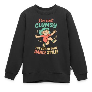 Je ne suis pas maladroite Style Dance Girls - Sweat Premium enfant bio - noir - Devant - AI Model Kid Female (0cm)