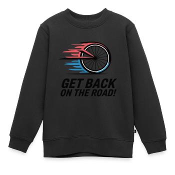 FAHRRAD-RÄDER - Kinder Premium Organic Sweatshirt - Schwarz - Vorne - AI Model Kid Female (0cm)