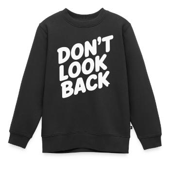 BLICKEN SIE NICHT ZURÜCK - Kinder Premium Organic Sweatshirt - Schwarz - Vorne - AI Model Kid Female (0cm)