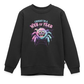 Arachnophobie Phobie des araignées - Sweat Premium enfant bio - noir - Devant - AI Model Kid Female (0cm)