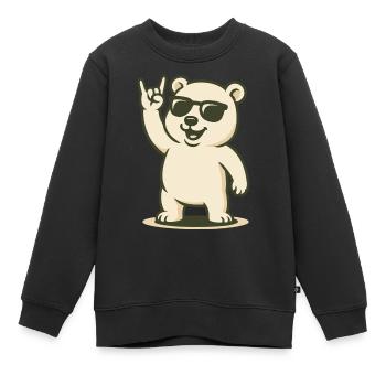 Arctic Rocker - Kids Premium Organic Sweatshirt - black - Front - AI Model Kid Female (0cm)