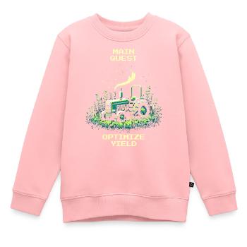 Ertragsmaximierung | Precision Farming aktiv - Kinder Premium Organic Sweatshirt - Rosa - Vorne - AI Model Kid Female (0cm)