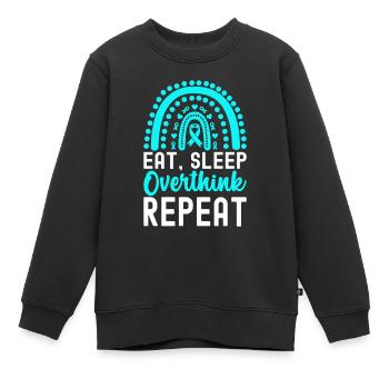 Trouble anxieux Trouble anxieux - Sweat Premium enfant bio - noir - Devant - AI Model Kid Female (0cm)