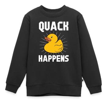 canards en caoutchouc cadeau jaune canard coin-coin se produit - Sweat Premium enfant bio - noir - Devant - AI Model Kid Female (0cm)