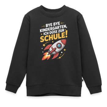 Einschulung 2025 Schulkind Astronaut Rakete Junge - Kinder Premium Organic Sweatshirt - Schwarz - Vorne - AI Model Kid Female (0cm)
