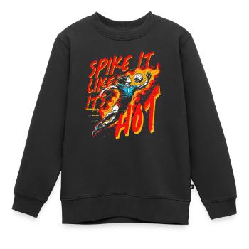 Beachvolleyball - Kinder Premium Organic Sweatshirt - Schwarz - Vorne - AI Model Kid Female (0cm)