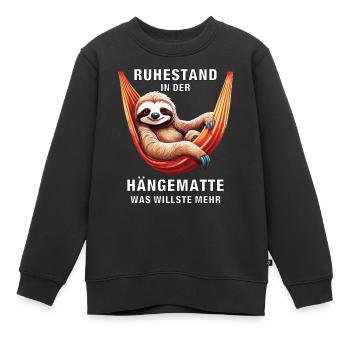RETRAITE DANS LE HAMAC - Sweat Premium enfant bio - noir - Devant - AI Model Kid Female (0cm)