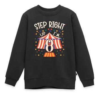 Circus Birthday Party - 8th Birthday Boy 8 Years - Kinder Premium Organic Sweatshirt - Schwarz - Vorne - AI Model Kid Female (0cm)