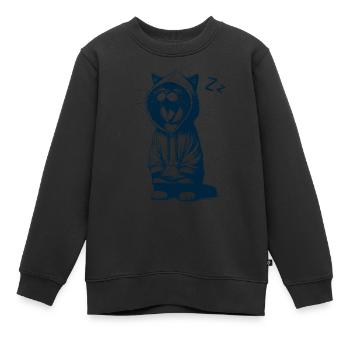 Müde Mieze - Kinder Premium Organic Sweatshirt - Schwarz - Vorne - AI Model Kid Female (0cm)
