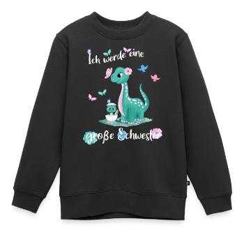 Nachwuchs Verkünden Ich Werde Große Schwester 2027 - Kinder Premium Organic Sweatshirt - Schwarz - Vorne - AI Model Kid Female (0cm)