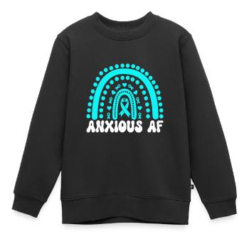 Trouble anxieux Trouble anxieux - Sweat Premium enfant bio - noir - Devant - AI Model Kid Female (0cm)