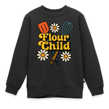 Mehl Kind Küche Vibes - Kinder Premium Organic Sweatshirt - Schwarz - Vorne - AI Model Kid Female (0cm)