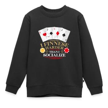 Bridge Spieler - Kinder Premium Organic Sweatshirt - Schwarz - Vorne - AI Model Kid Female (0cm)
