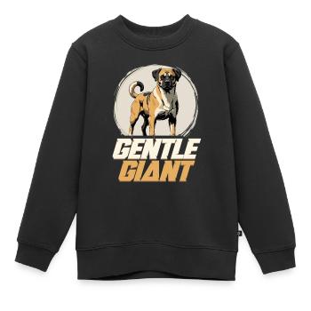 Kangal Hund Gentle Giant - Kinder Premium Organic Sweatshirt - Schwarz - Vorne - AI Model Kid Female (0cm)
