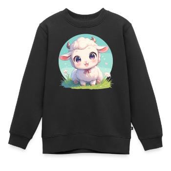 Schafe Schaf - Kinder Premium Organic Sweatshirt - Schwarz - Vorne - AI Model Kid Female (0cm)