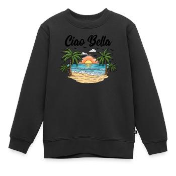 Ciao Bella - Sweat Premium enfant bio - noir - Devant - AI Model Kid Female (0cm)