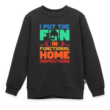 Building Surveyor Building Inspector - Kids Premium Organic Sweatshirt - black - Front - AI Model Kid Female (0cm)