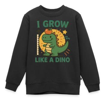 I Grow Like A Dino Dinosaurierliebhaber Kinder - Kinder Premium Organic Sweatshirt - Schwarz - Vorne - AI Model Kid Female (0cm)