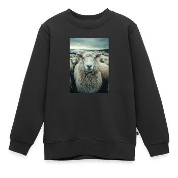 Schafe Schaf - Kinder Premium Organic Sweatshirt - Schwarz - Vorne - AI Model Kid Female (0cm)
