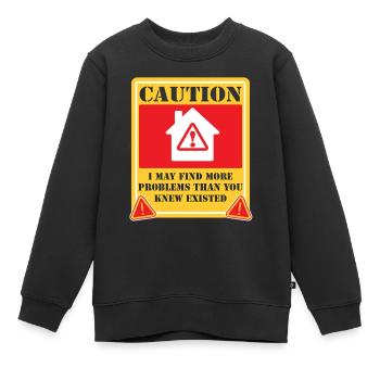 Building Surveyor Building Inspector - Kids Premium Organic Sweatshirt - black - Front - AI Model Kid Female (0cm)