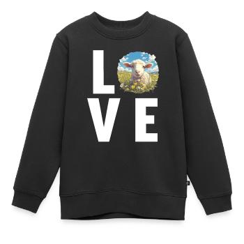Schafe Schaf - Kinder Premium Organic Sweatshirt - Schwarz - Vorne - AI Model Kid Female (0cm)