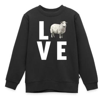 Schafe Schaf - Kinder Premium Organic Sweatshirt - Schwarz - Vorne - AI Model Kid Female (0cm)