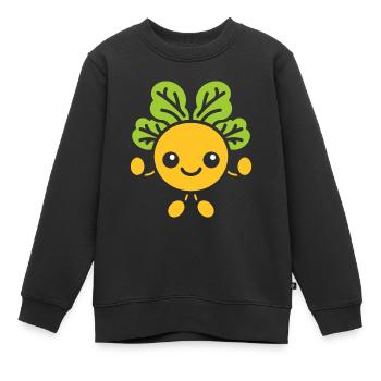 pois chiche - Sweat Premium enfant bio - noir - Devant - AI Model Kid Female (0cm)