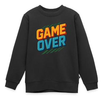 Game Over – Retro Gamer Design - Kinder Premium Organic Sweatshirt - Schwarz - Vorne - AI Model Kid Female (0cm)