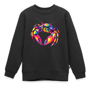 Krebs Krabbe Krebstiere Crab Strandkrabbe Krebse - Kinder Premium Organic Sweatshirt - Schwarz - Vorne - AI Model Kid Female (0cm)