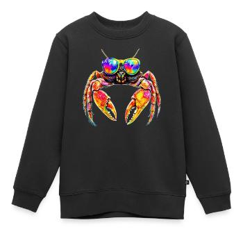 Krebs Krabbe Krebstiere Crab Strandkrabbe Krebse - Kinder Premium Organic Sweatshirt - Schwarz - Vorne - AI Model Kid Female (0cm)