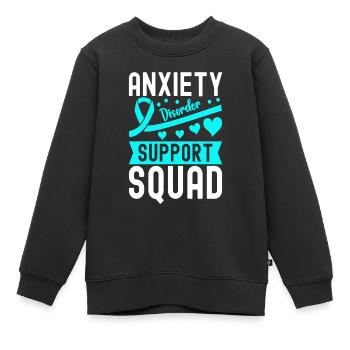 Trouble anxieux Trouble anxieux - Sweat Premium enfant bio - noir - Devant - AI Model Kid Female (0cm)