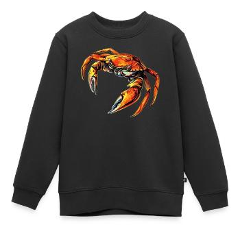 Krebs Krabbe Krebstiere Crab Strandkrabbe Krebse - Kinder Premium Organic Sweatshirt - Schwarz - Vorne - AI Model Kid Female (0cm)