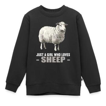 Schafe Schaf - Kinder Premium Organic Sweatshirt - Schwarz - Vorne - AI Model Kid Female (0cm)