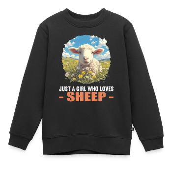 Mouton Mouton - Sweat Premium enfant bio - noir - Devant - AI Model Kid Female (0cm)